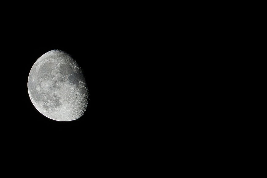 The moon taken with Sony A7